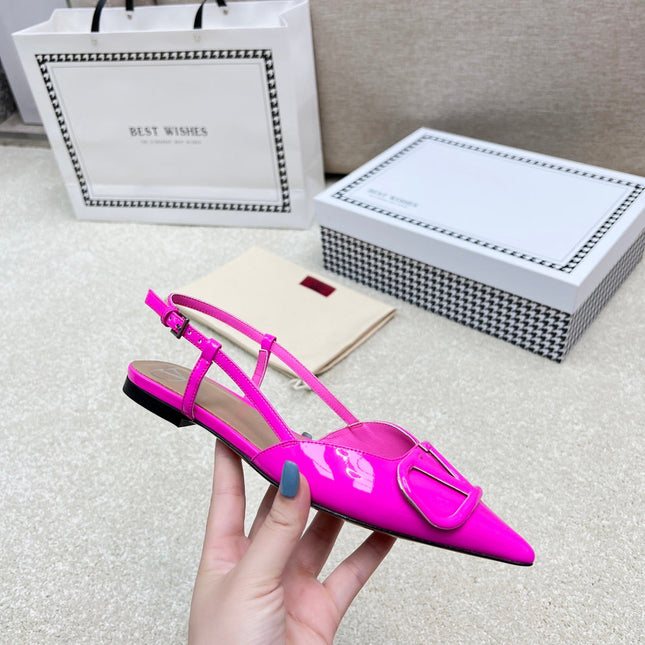 Vlogo Signature Slingback Pink Calfskin