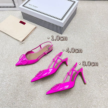 Vlogo Signature Slingback Pink Calfskin