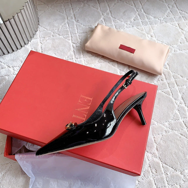 Vlogo Slingback Pump 65MM Shiny Black