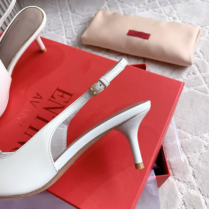 Vlogo Slingback Pump 65MM Shiny White