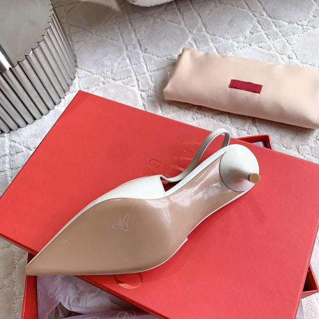 Vlogo Slingback Pump 65MM Shiny White