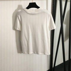 CHANEL 26S EMBELLISHED SHORT-SLEEVE T-SHIRT 850