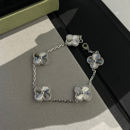 CLOVER SILVER 5 MOTIFS BRACELET