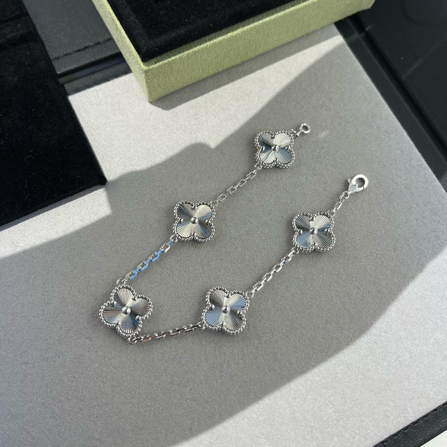 CLOVER SILVER 5 MOTIFS BRACELET