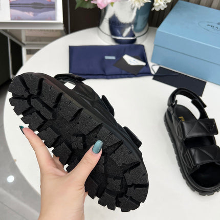 pra dad sandal black calfskin