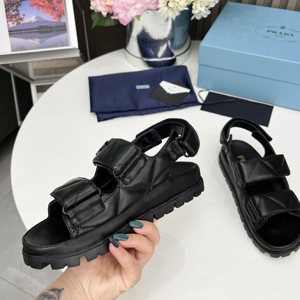 pra dad sandal black calfskin