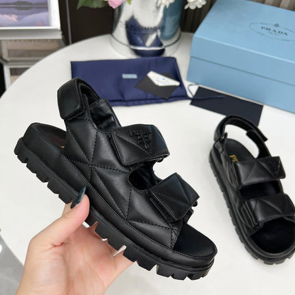 pra dad sandal black calfskin